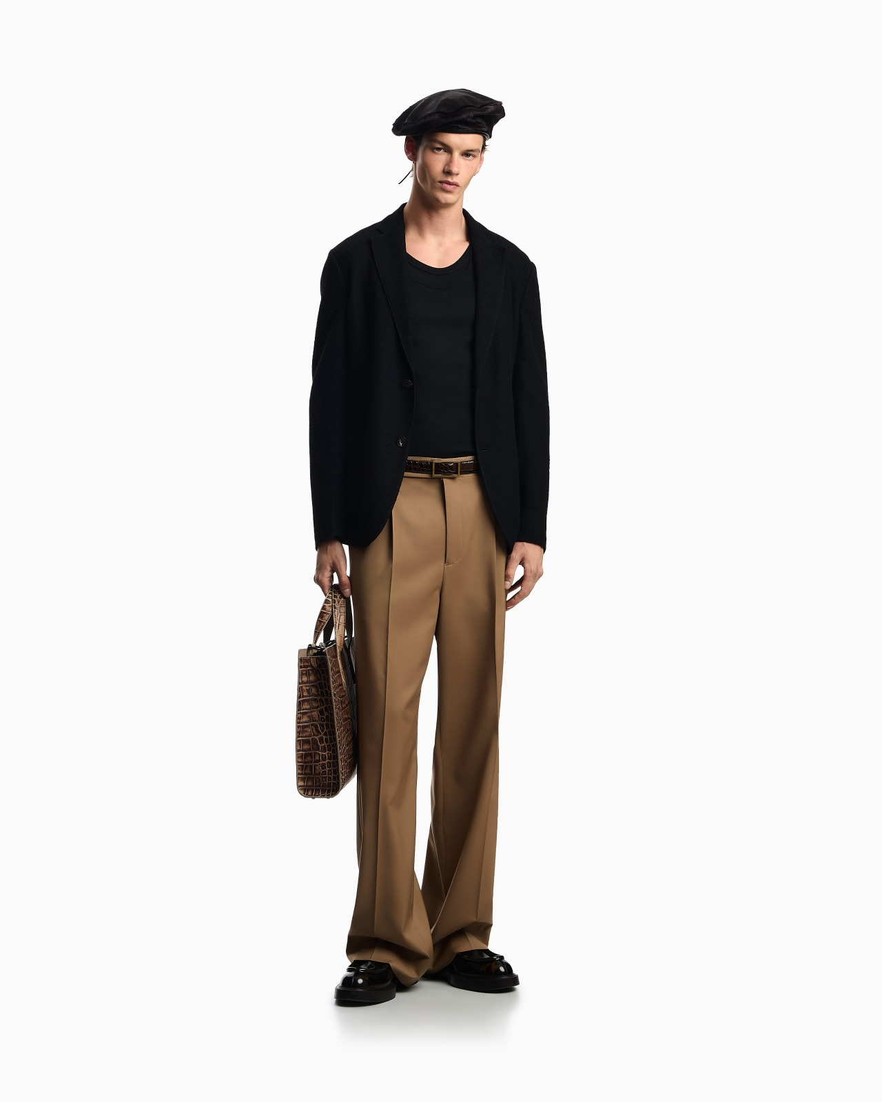 ICON SINGLE-BREASTED JACKET IN CHEVRON-MOTIF WOOL - 2