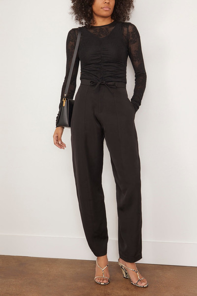 BITE Studios Evening Belted Satin Trousers in Black outlook