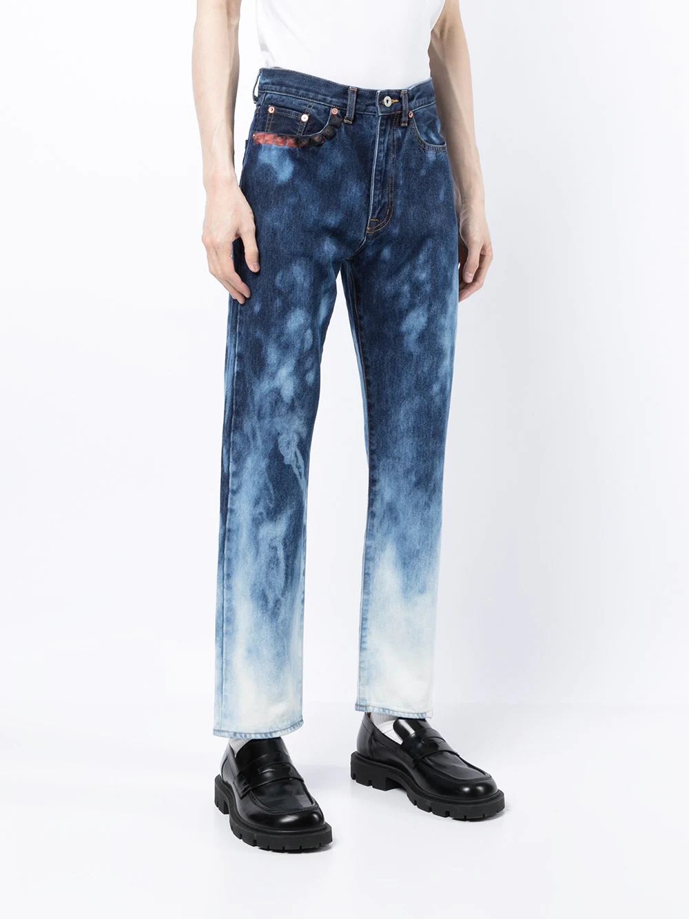 faded-effect straight-leg jeans - 3