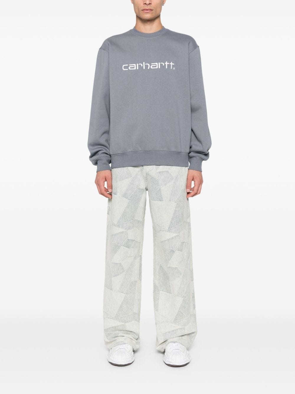 embroidered-logo sweatshirt - 2