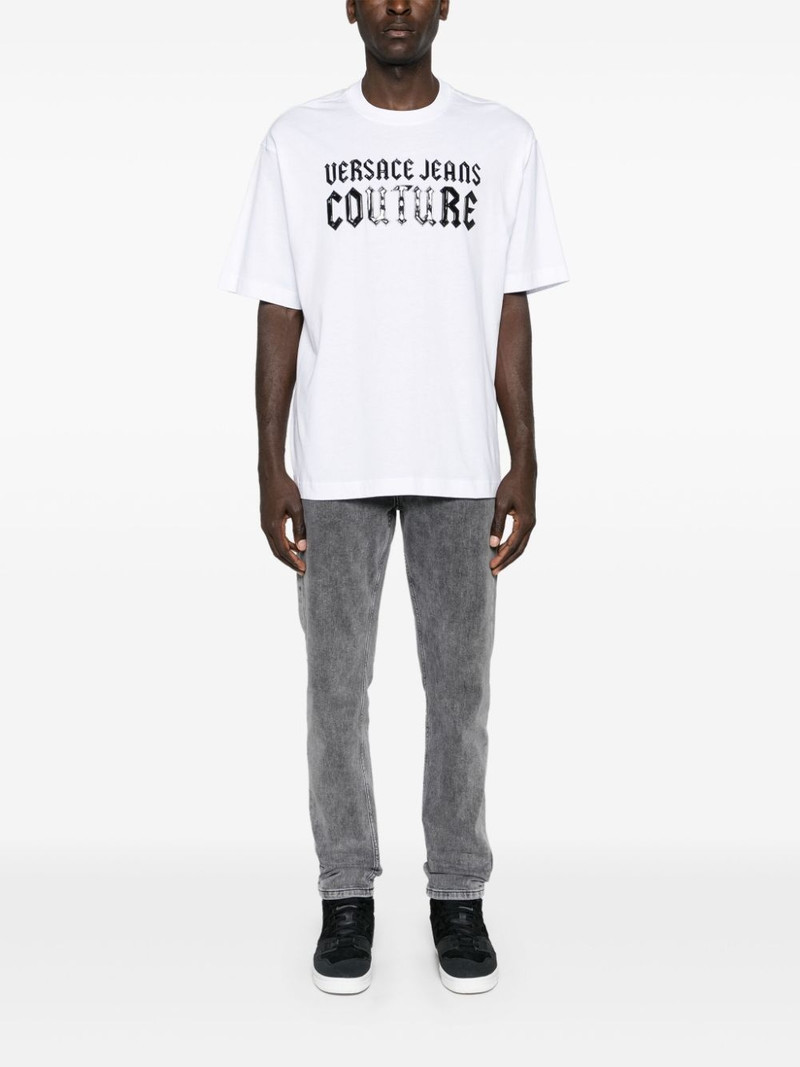 VERSACE JEANS COUTURE logo-embossed cotton T-shirt outlook