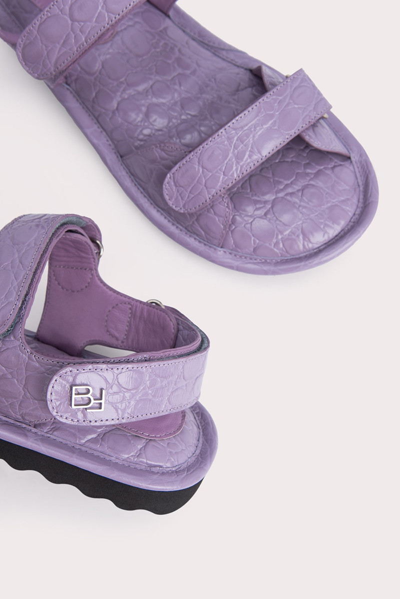 Gideon Purple Haze Circular Croco Embossed Leather 5