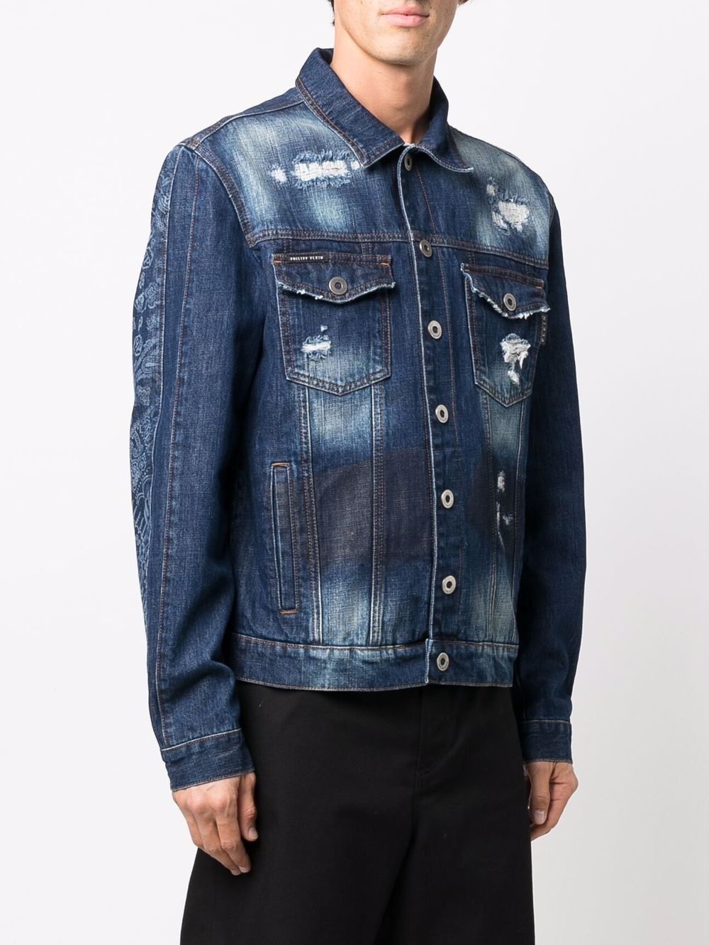 Bandana Paisley denim jacket - 4