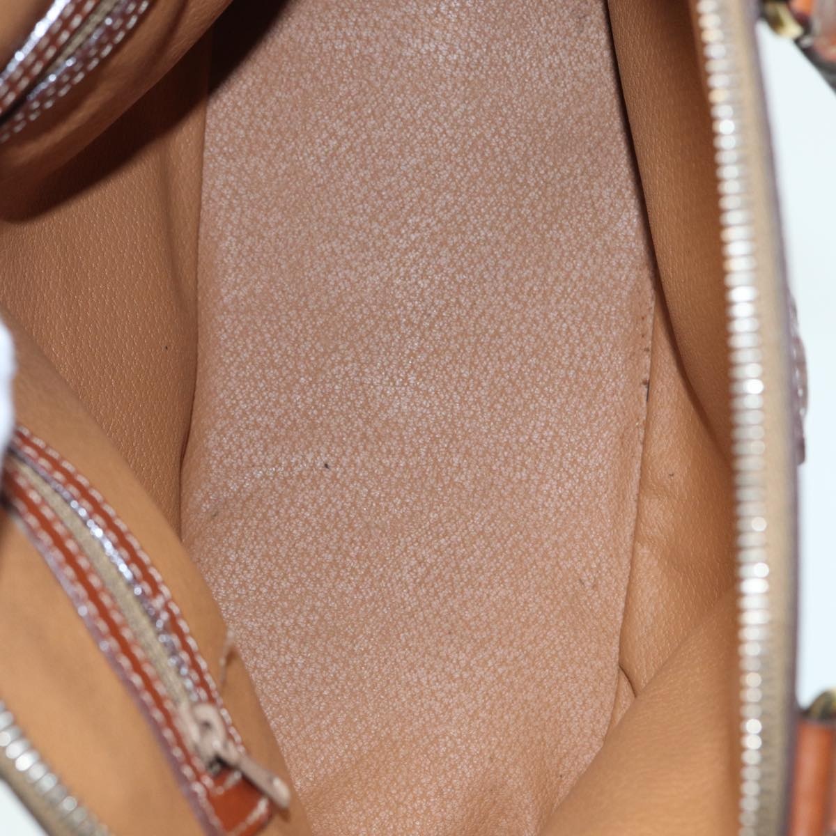 CELINE Macadam Canvas Hand Bag Pvc Leather Brown Gold - 11