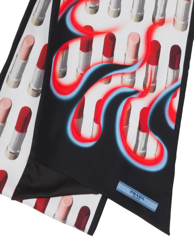 Prada Double Match Lipstick printed silk scarf outlook