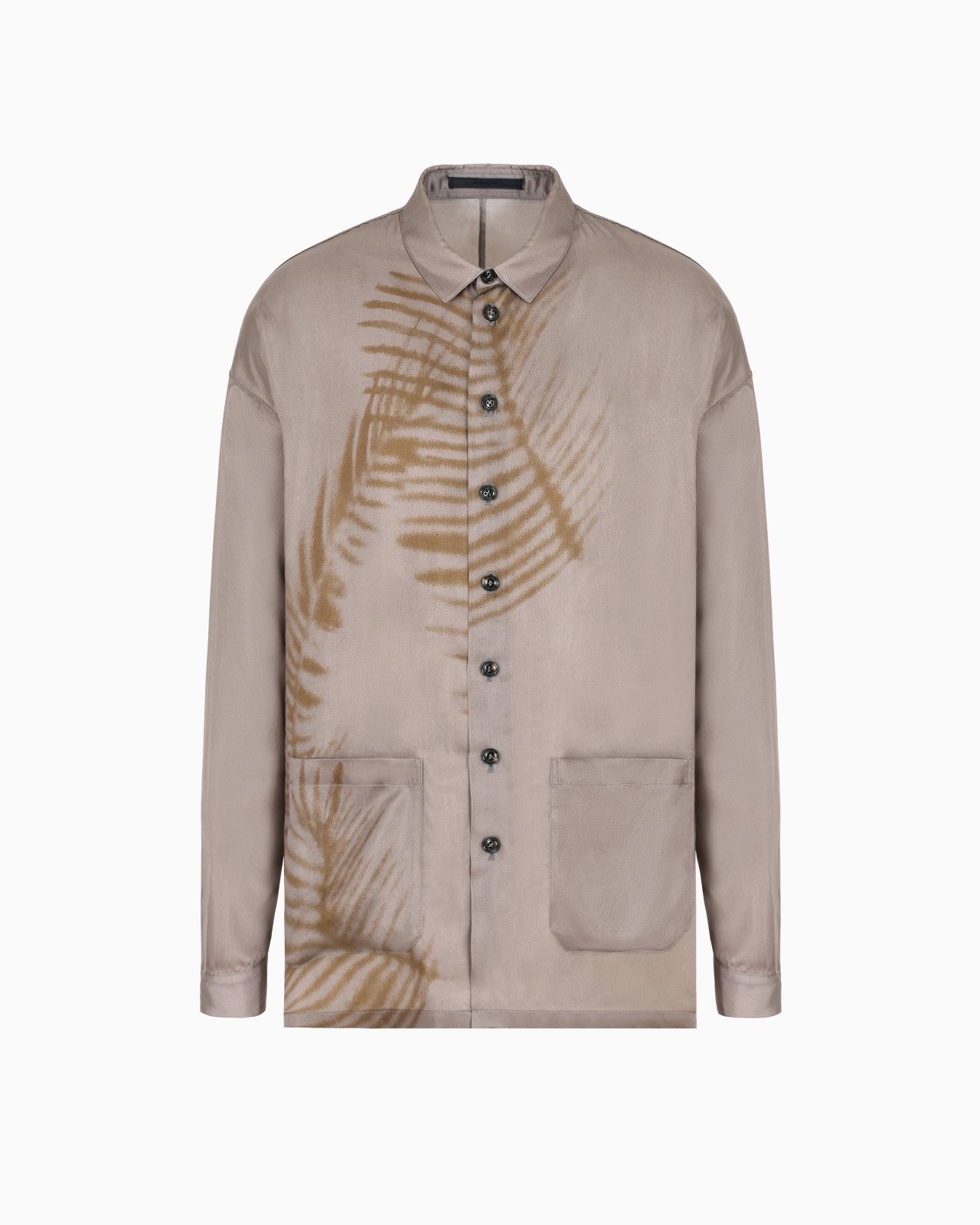 PRINTED CUPRO SHIRT JACKET - 1
