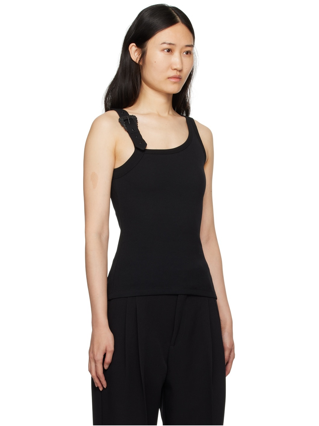 Black Buckle Tank Top - 2