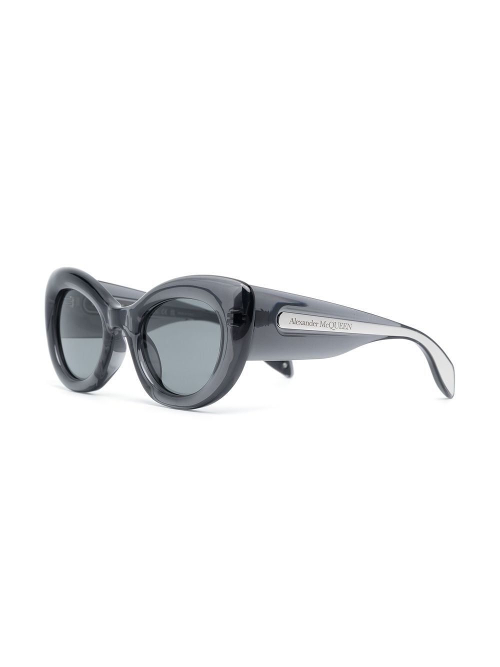 transparent cat-eye frame sunglasses - 2