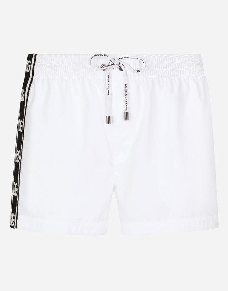 Short swim trunks with DG logo band 1