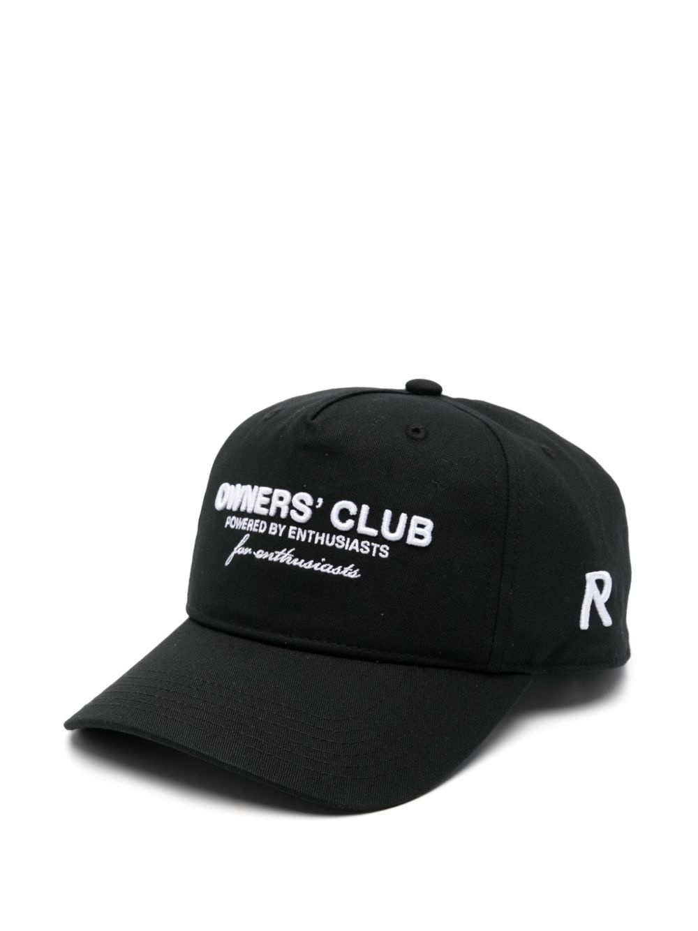 slogan-embroidered cap - 1