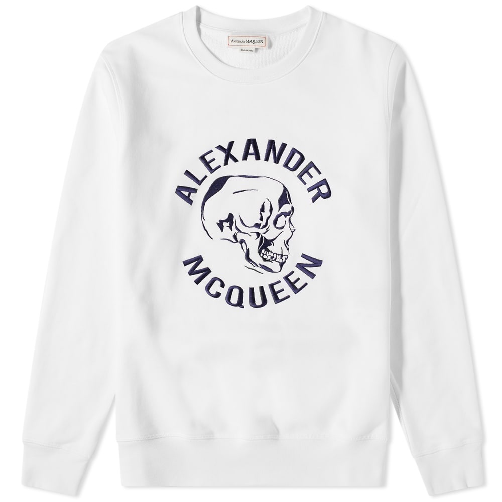 Alexander McQueen Embroidered Skull Logo Crew Sweat - 1