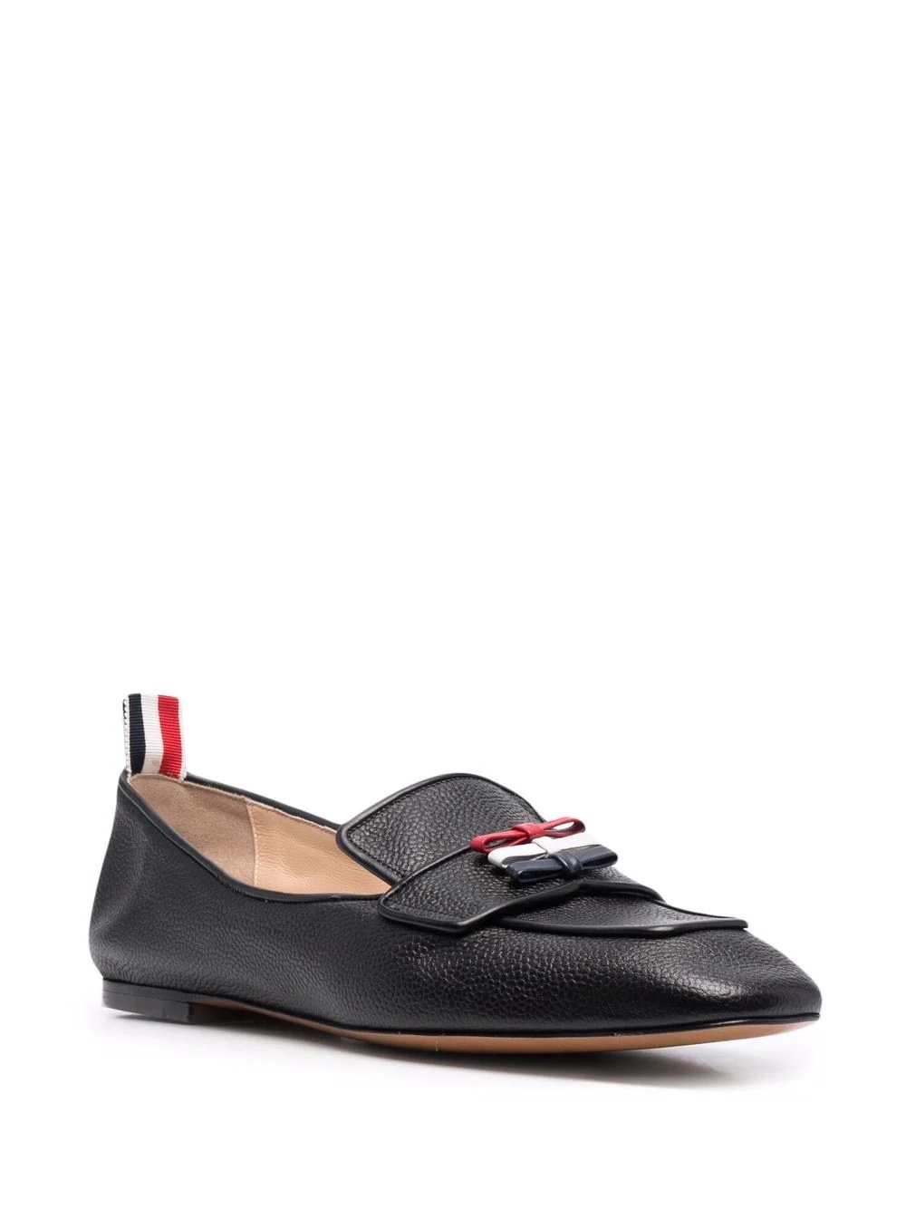 three-bow flat loafers - 2
