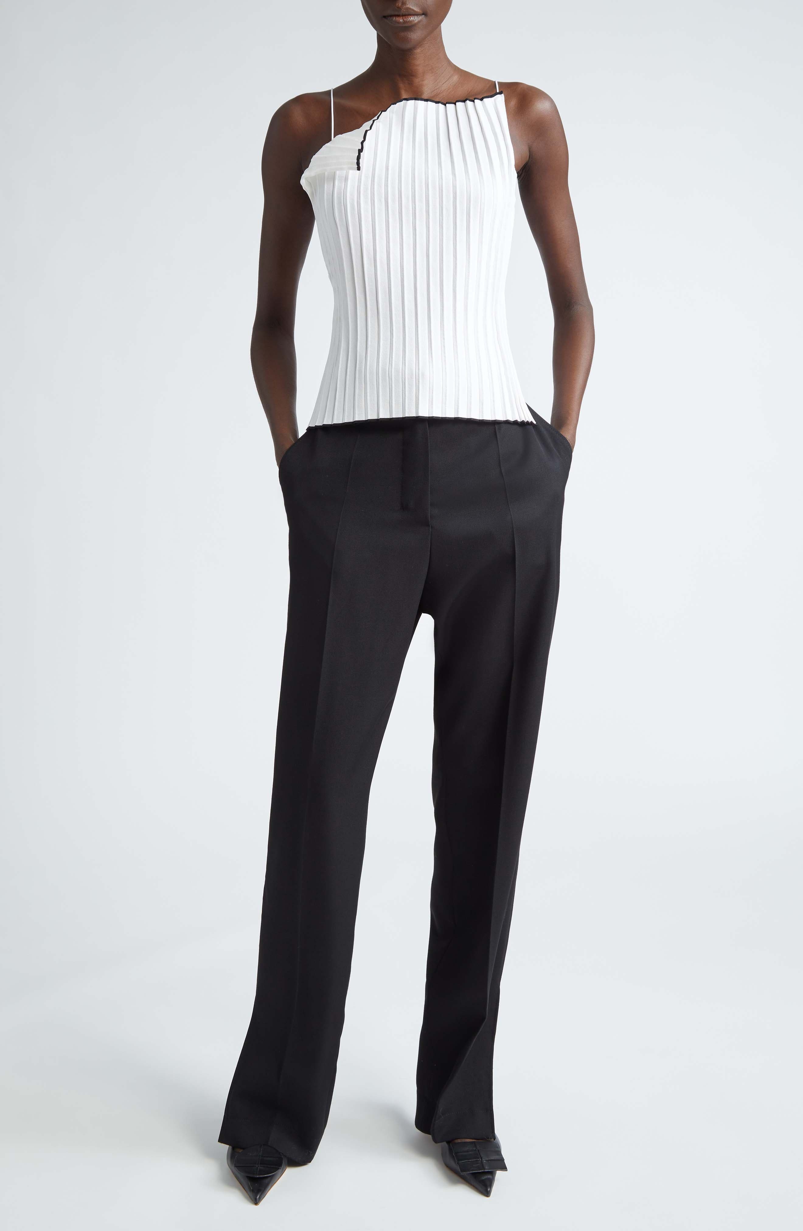 Le Pantalon Tibau Split Hem Wool Pants - 2