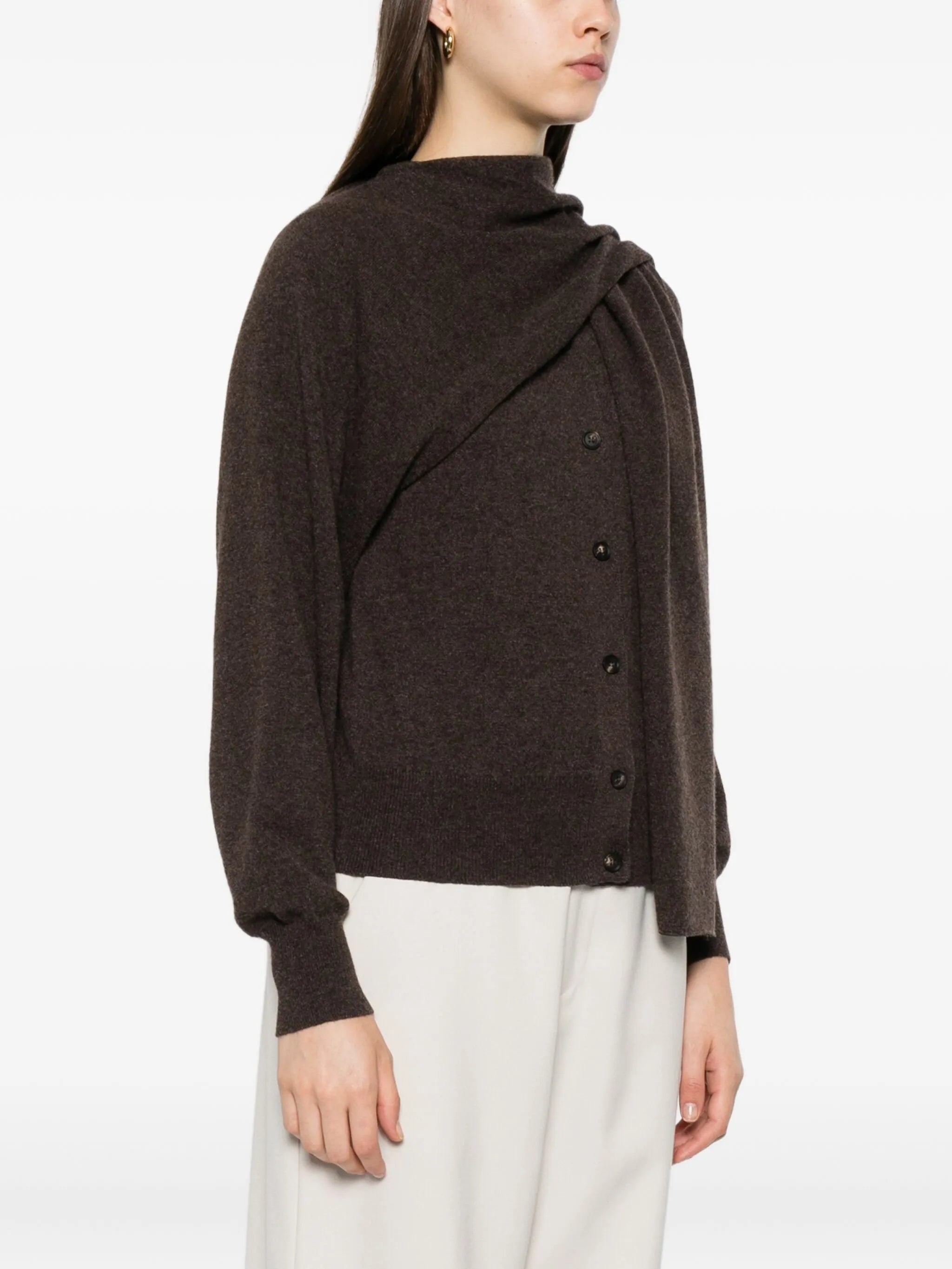 Ferragamo Asymmetric Button-up Cardigan - 3