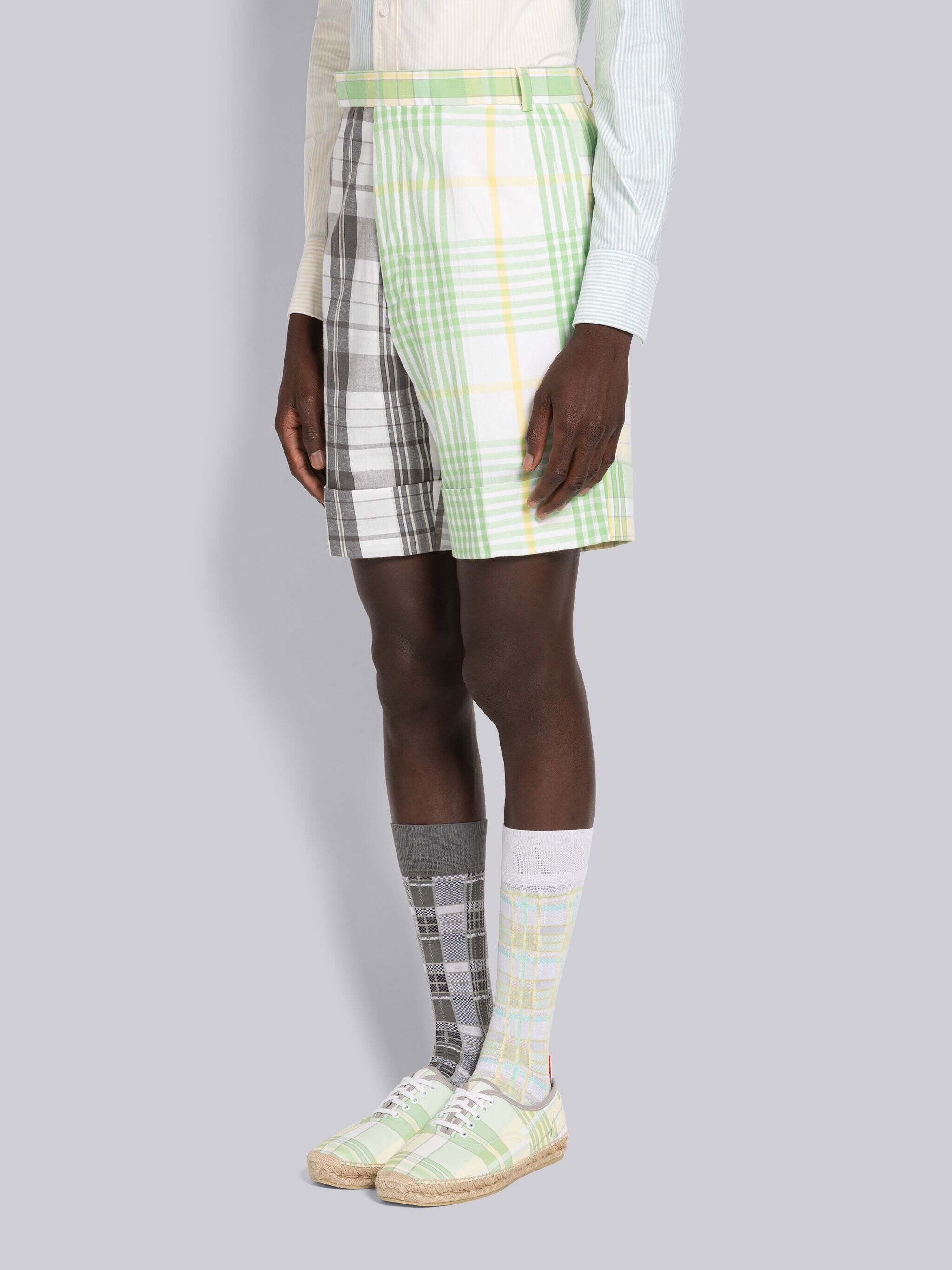 Fun-Mix Madras Check Beltloop Sack Short - 2