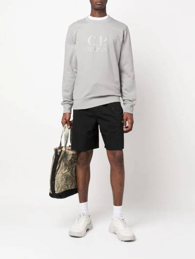 C.P. Company logo-print cotton sweatshirt outlook