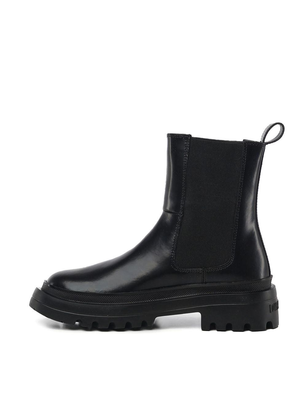 elastic-panel lug sole boots - 4