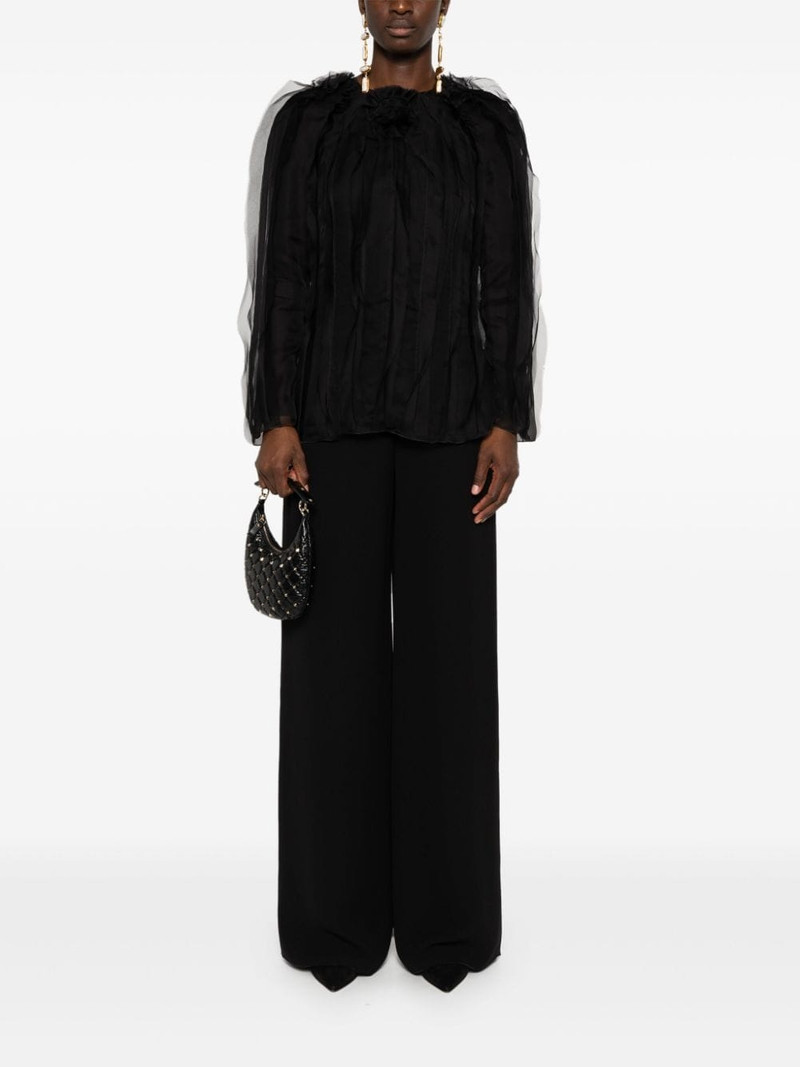 GIORGIO ARMANI silk satin trousers outlook