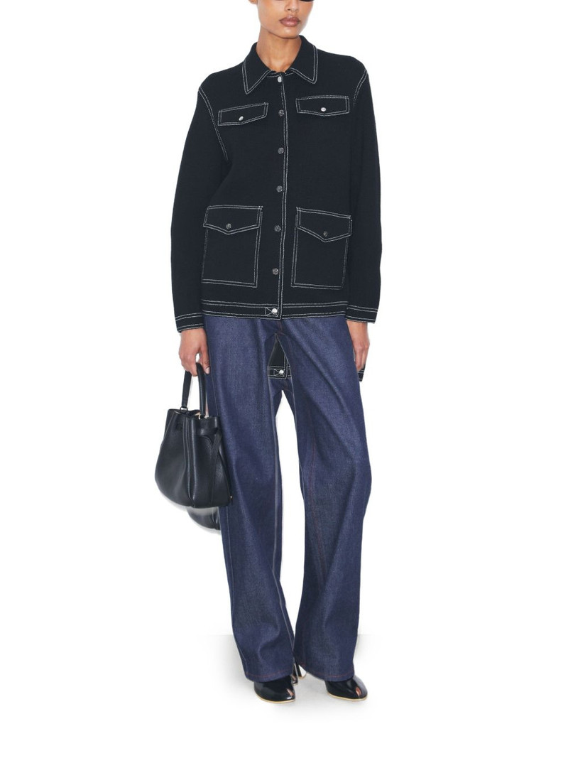 TORY BURCH topstitch jacket outlook