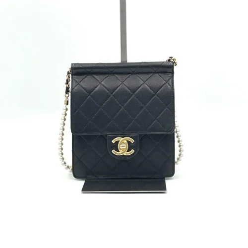 Chanel No.27 Black Pearl Flap Crossbody Bag AS0580 - 1