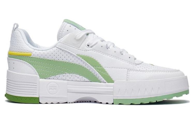 (WMNS) Li-Ning Casual Skate Shoes 'White Lime Green' AGCT136-2 - 3