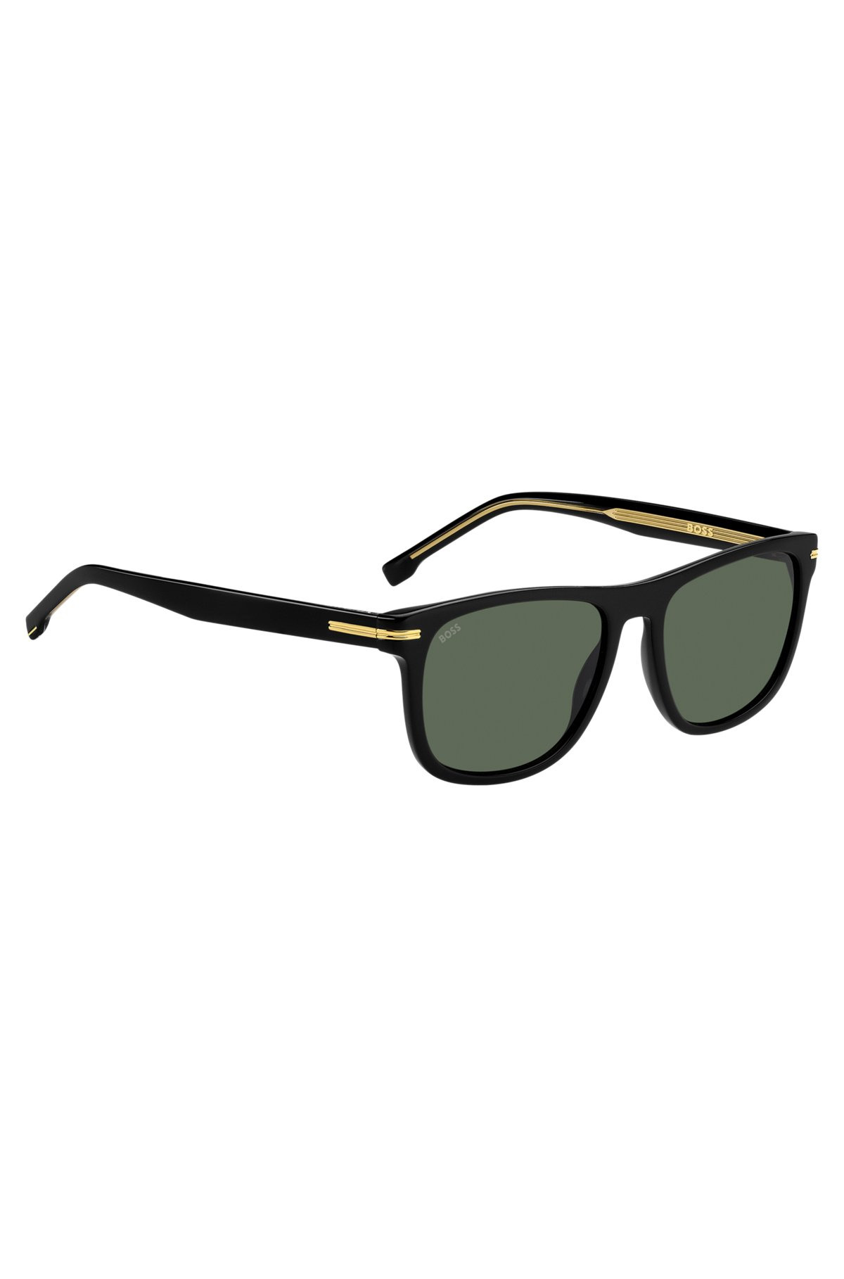 BLACK-ACETATE SUNGLASSES WITH GOLD-TONE HARDWARE - 4