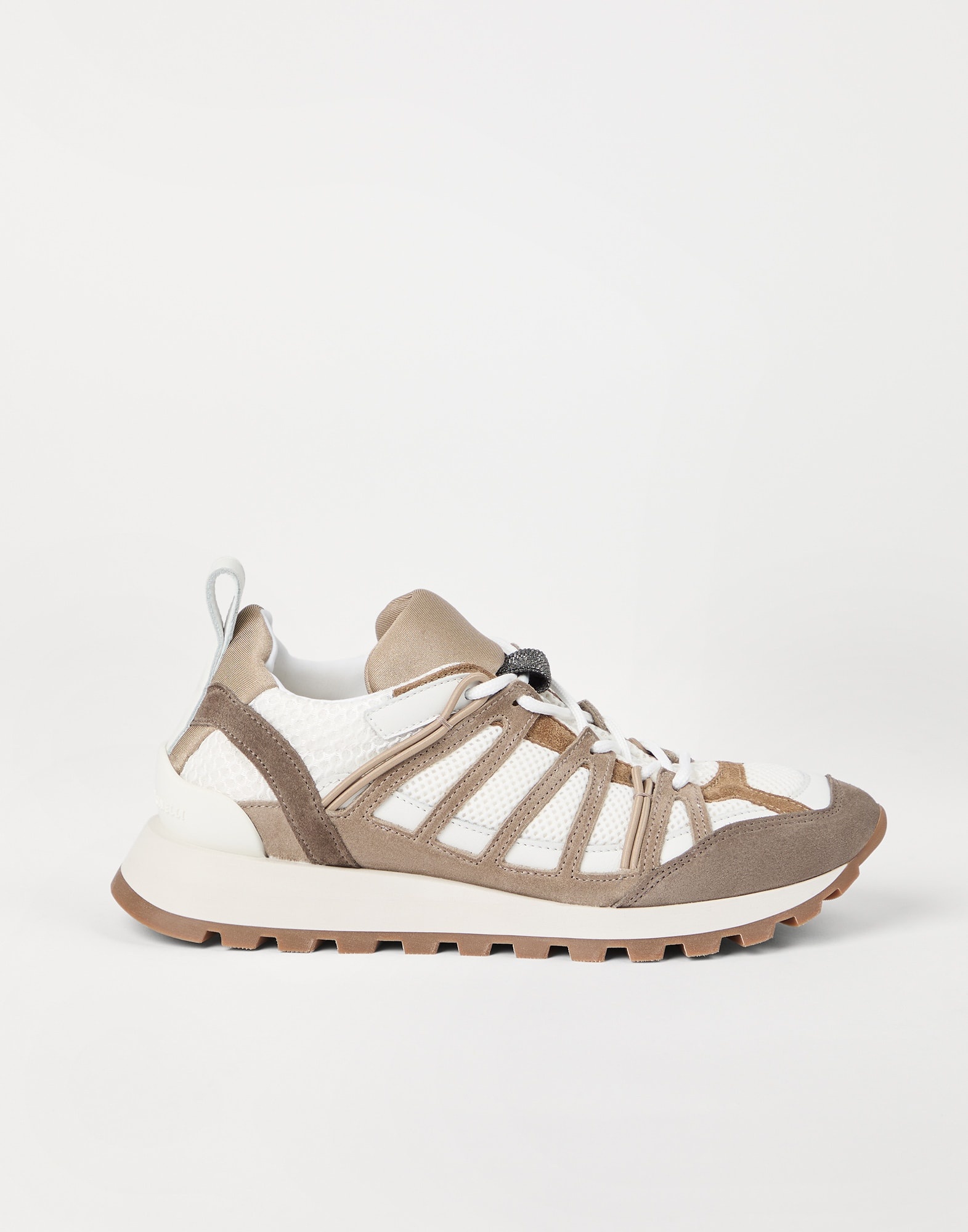 Suede and techno fabric runners with shiny loop detail - 5