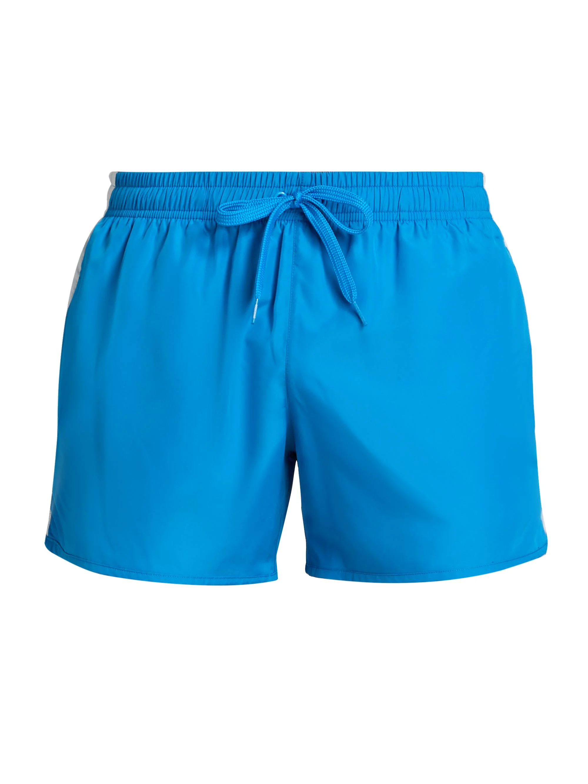 Men's Striped Drawstring Swim Shorts - Blue - 1