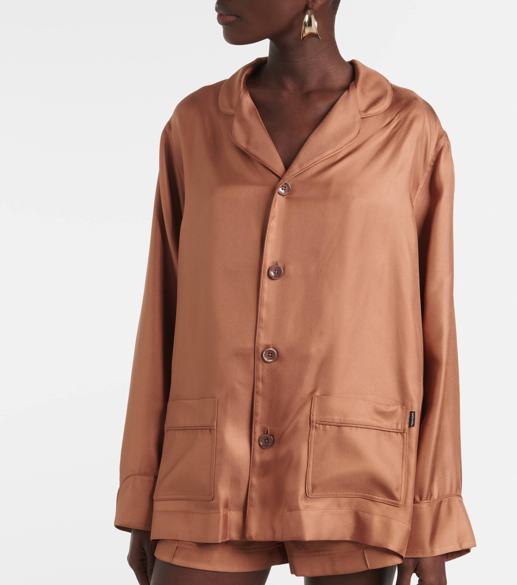 Silk twill shirt - 6