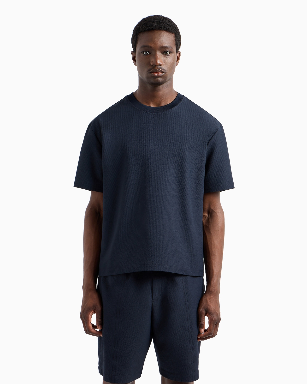 Super-lightweight technical-seersucker T-shirt - 2