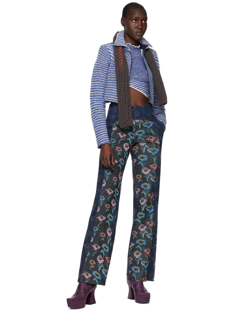 vitelli SSENSE Exclusive Blue Swirl Turtleneck outlook