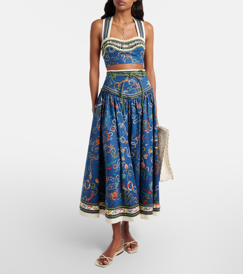 ALÉMAIS Cove printed cotton maxi skirt outlook