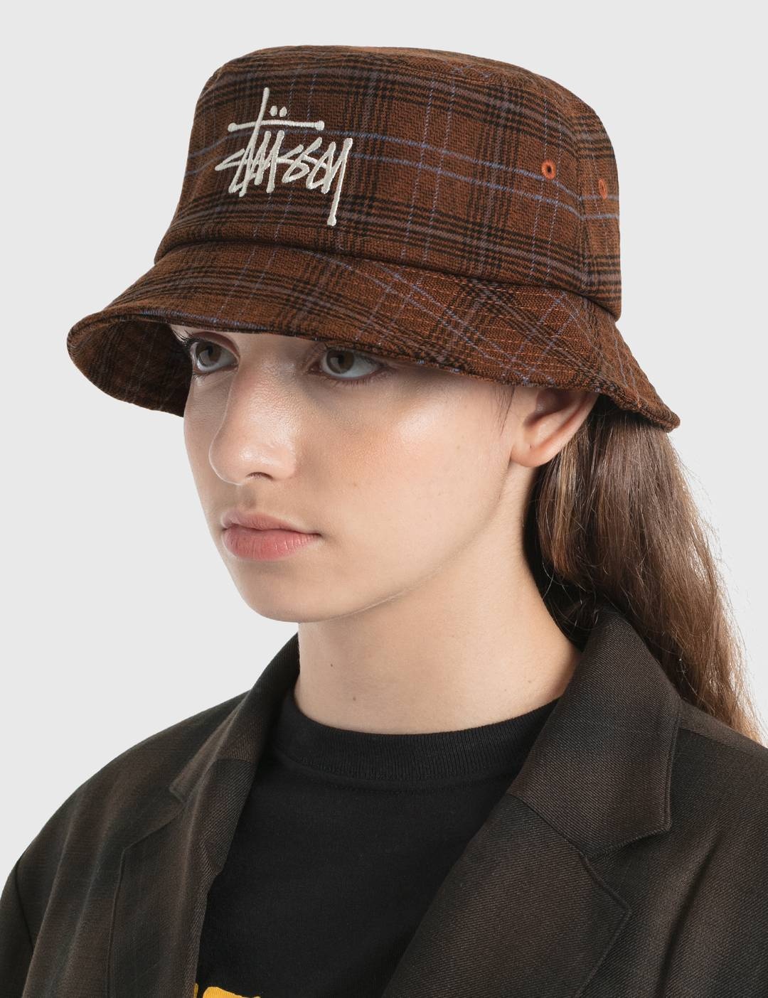 Big Logo Plaid Bucket Hat - 5