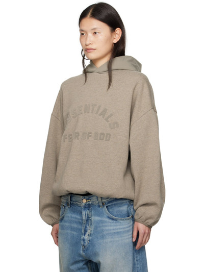 ESSENTIALS Gray Bonded Hoodie outlook