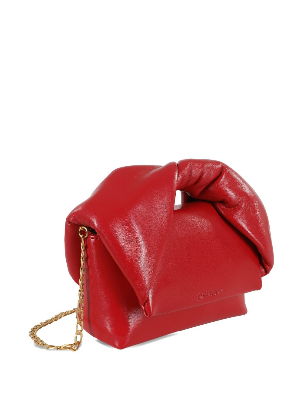 twisted-handle leather shoulder bag - 3