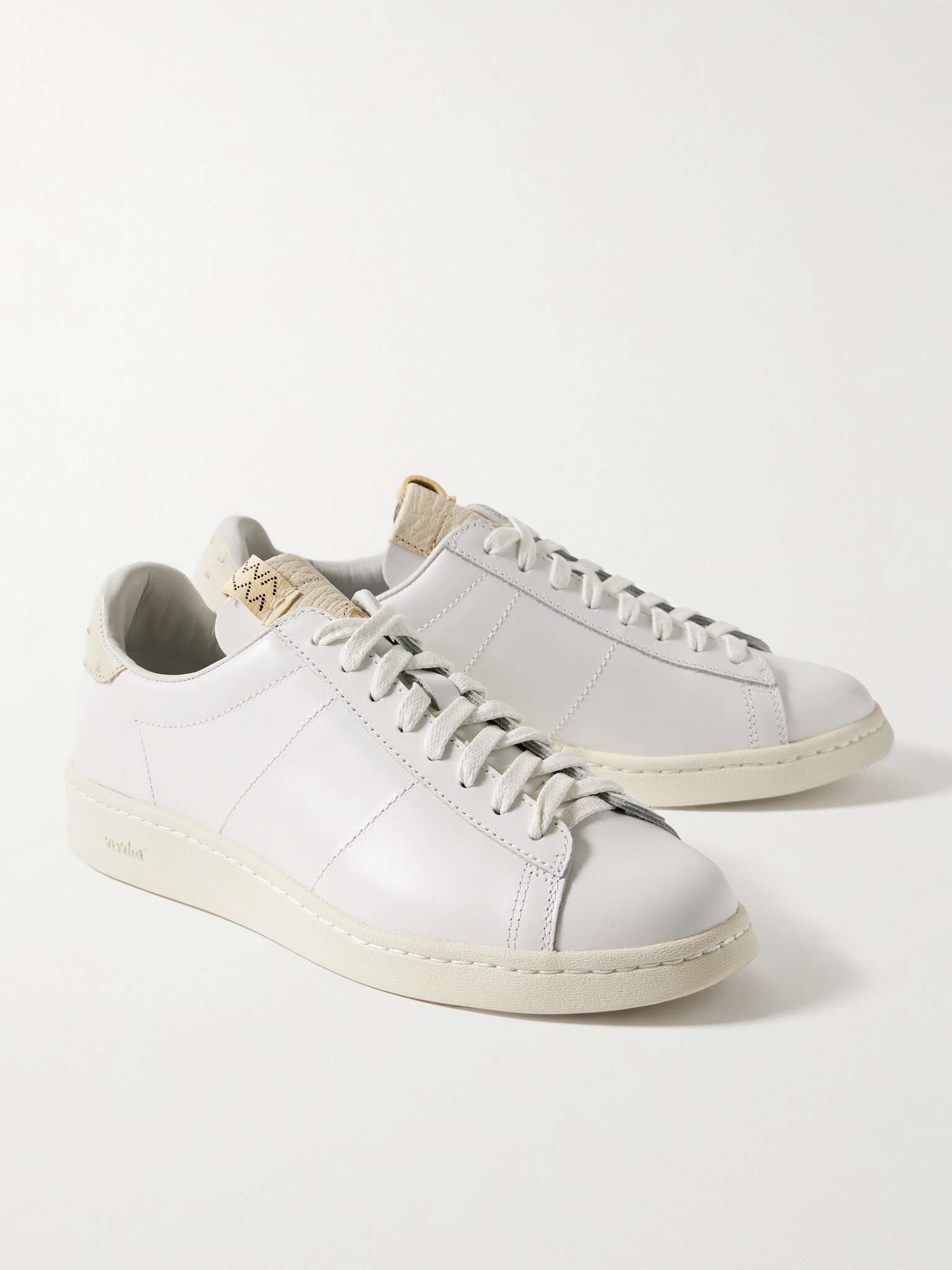 Corda-Folk Ostrich-Effect and Smooth Leather Sneakers - 4