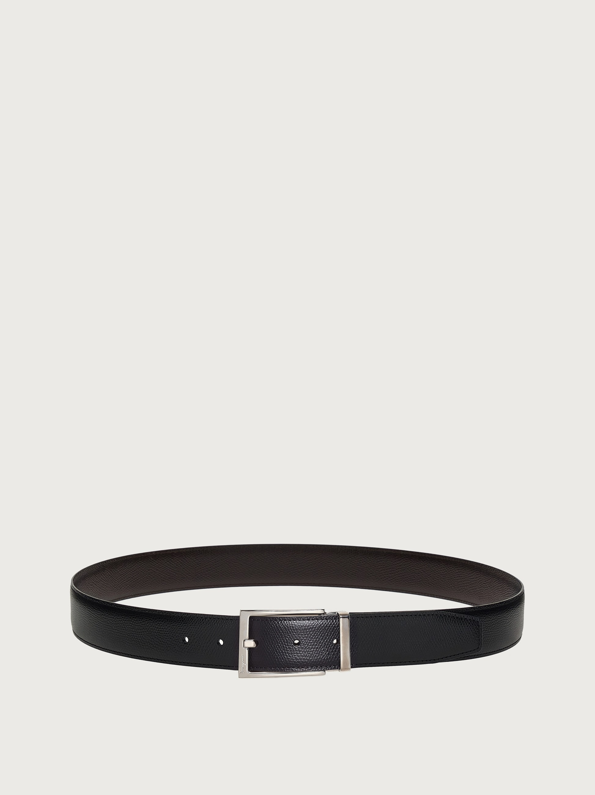 Reversible and adjustable belt with rectangular buckle - 3