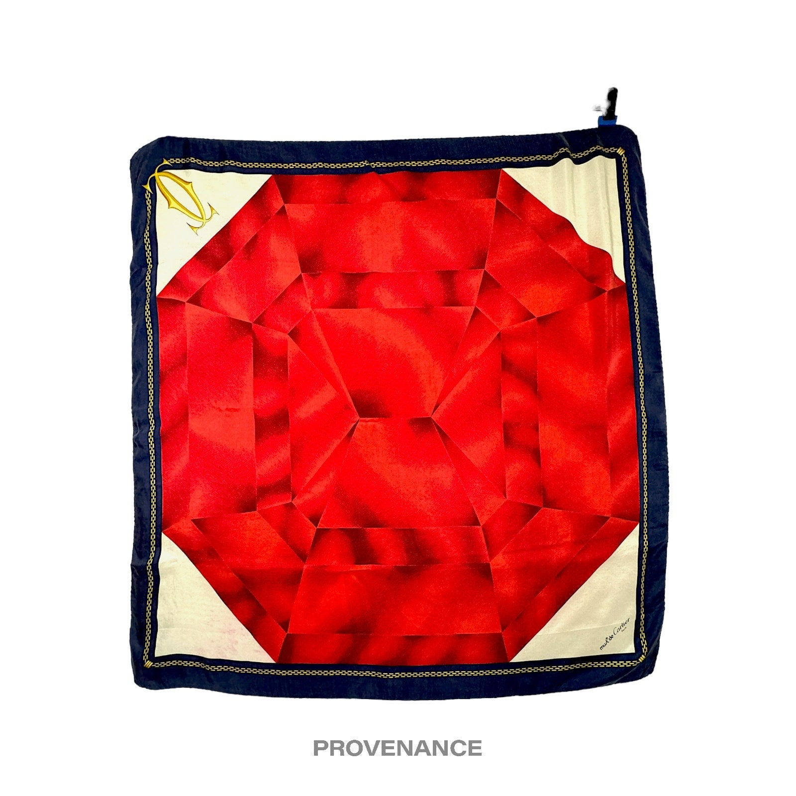Cartier Ruby Gem Chain Logo Silk Scarf - Multicolor 80 - 2