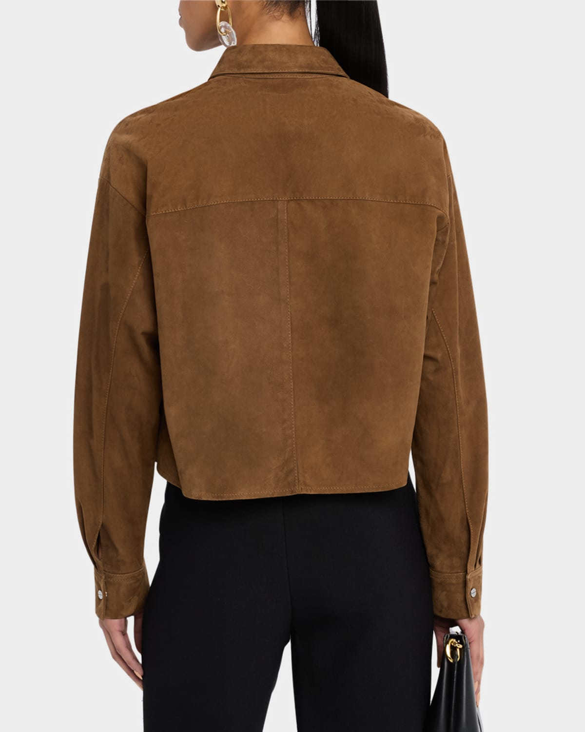 Little Big Joe Suede Button-Front Shirt - 3