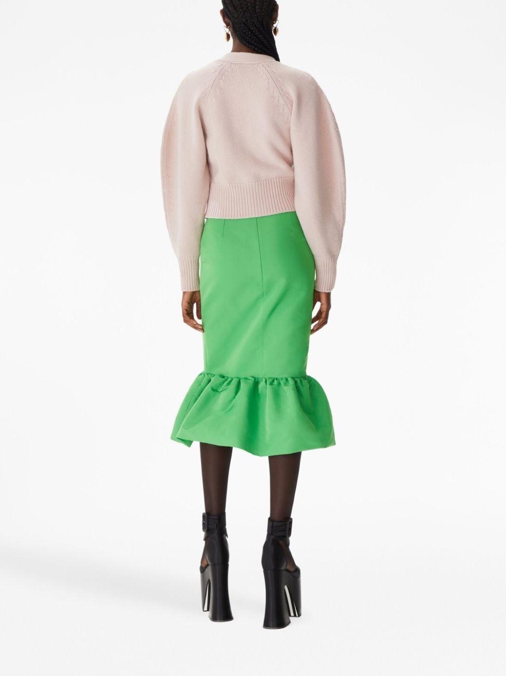 peplum-hem pencil skirt - 4
