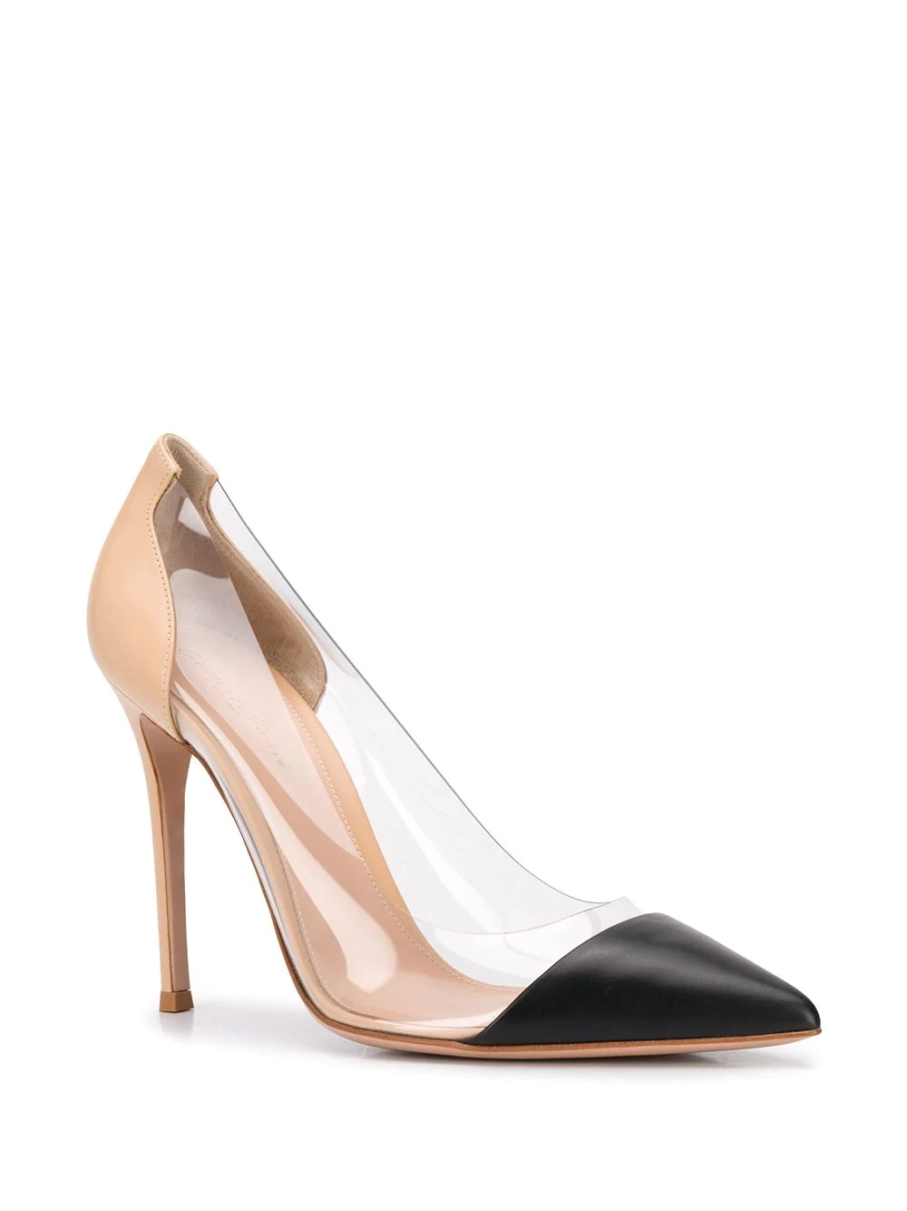 Plexi contrasting-toe pumps - 2