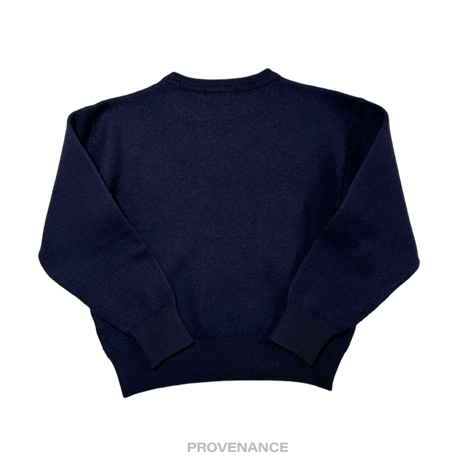 Balenciaga Crewneck Wool Sweatshirt - Deep Navy M - 4