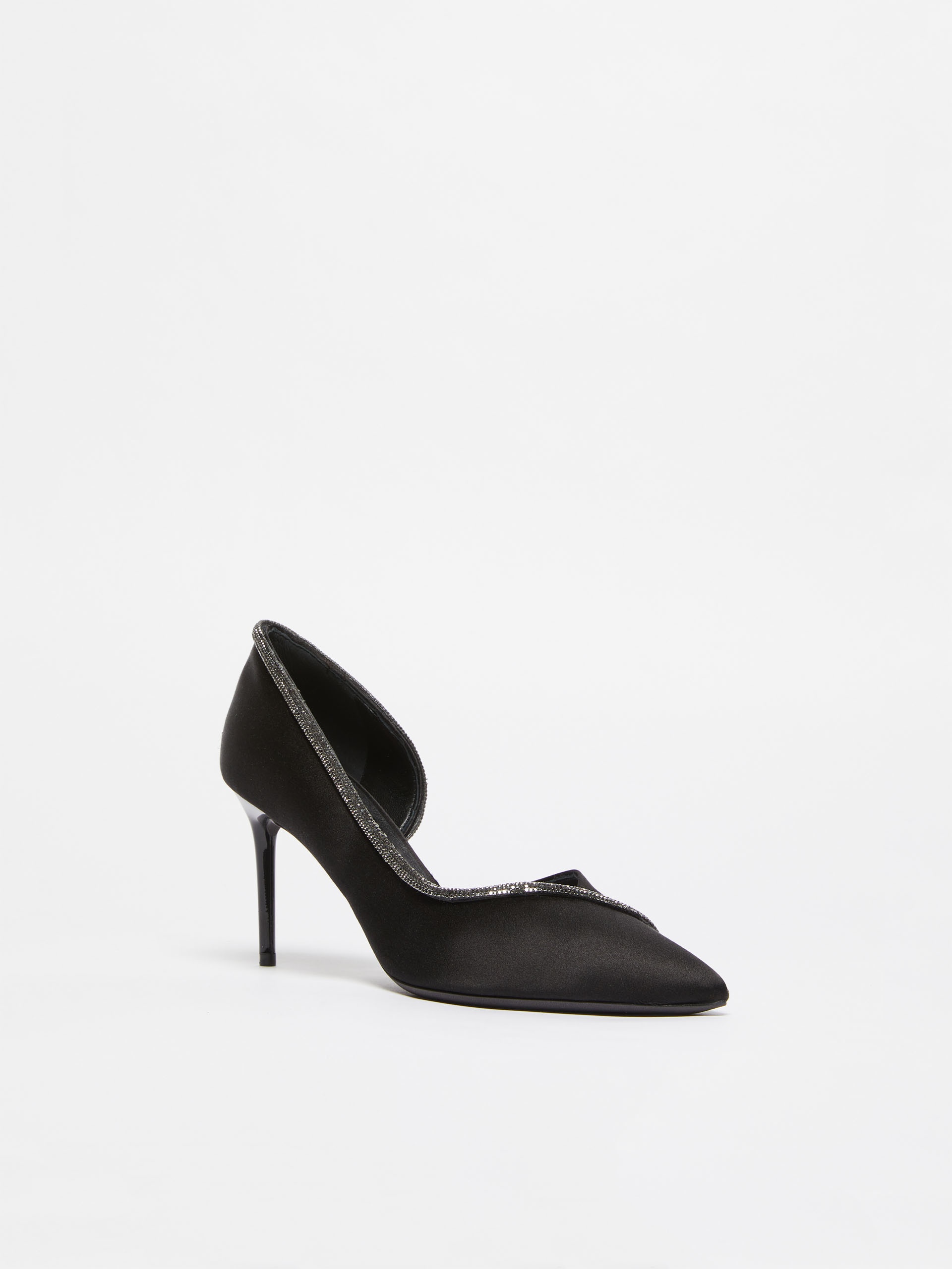 ROSPV Satin court shoes with rhinestones - 2