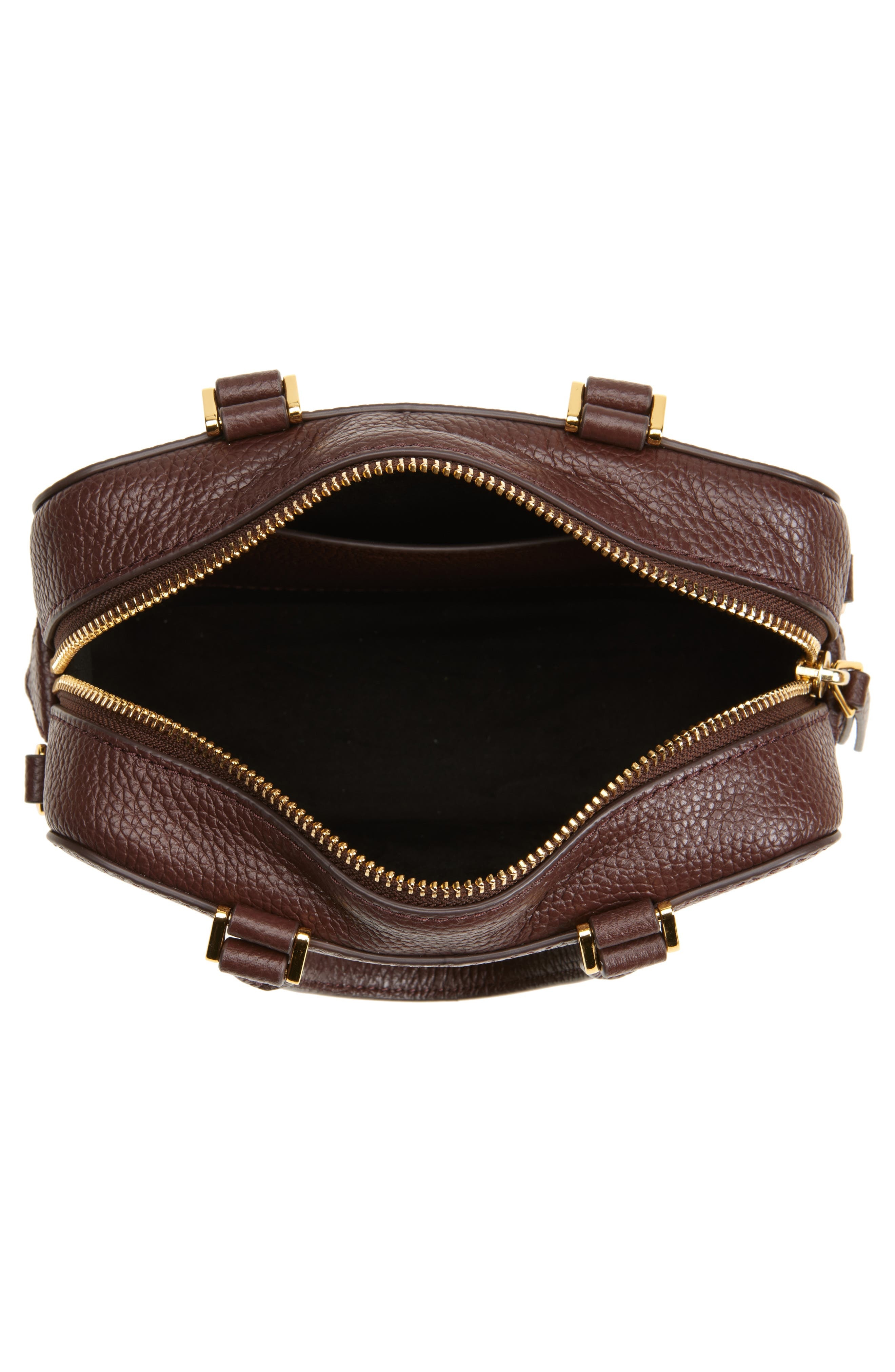 Veronica Beard Boxy Top Handle Leather Bag in Dark Raisin at Nordstrom - 3