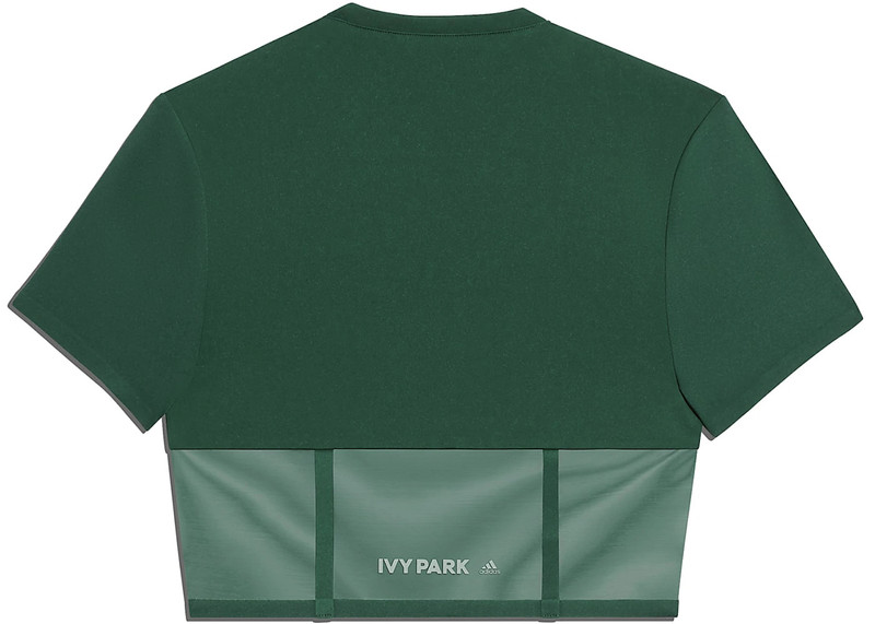 adidas adidas Ivy Park Corset Crop Top Dark Green outlook