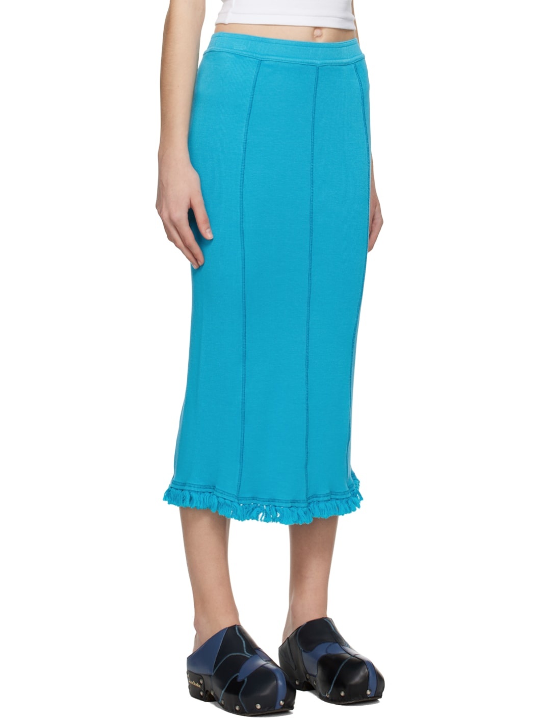 Blue Tassel Maxi Skirt - 2