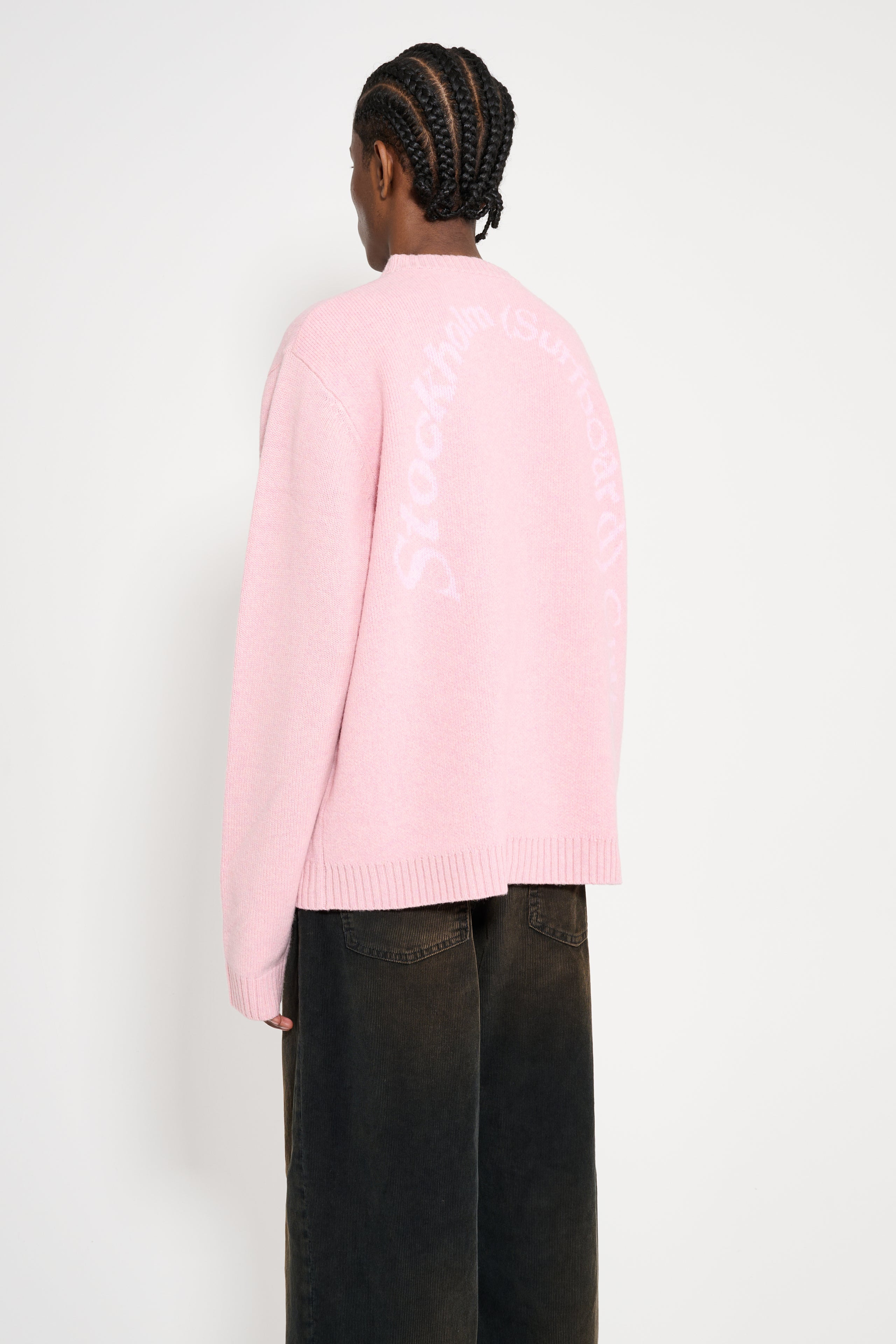 STOCKHOLM SURFBOARD CLUB KNIT SWEAT PINK - 3