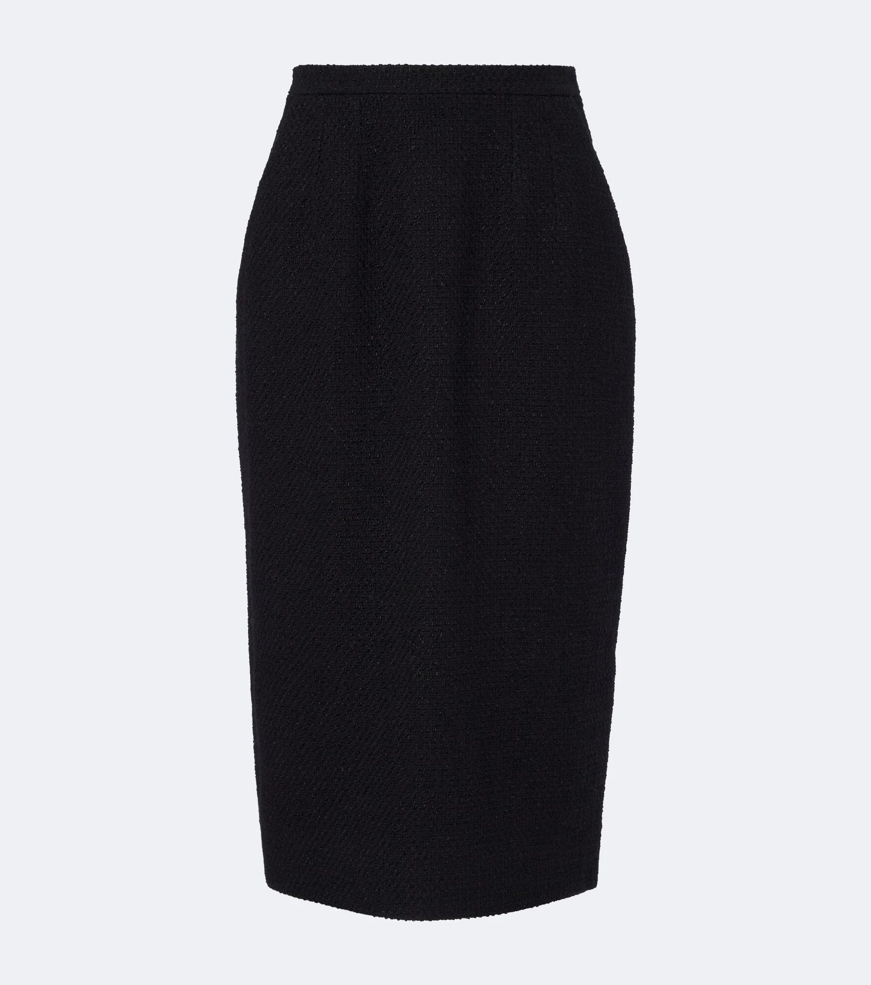 Cotton and linen-blend bouclé pencil skirt - 1