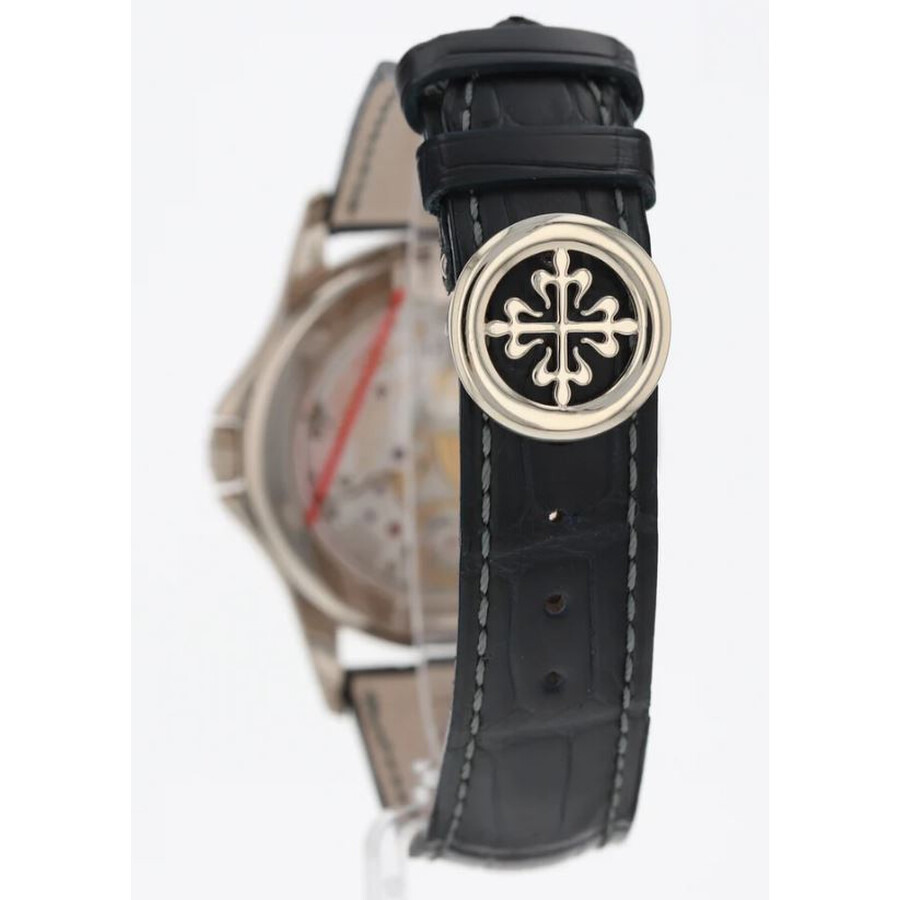 Pre-owned Patek Philippe World Time GMT White Guilloched Dial Men's Watch 5130G - 4