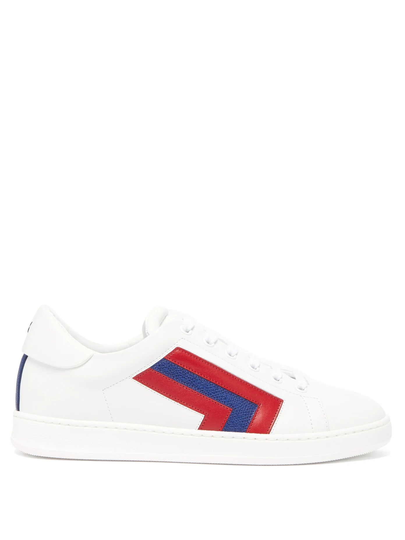 Super 3 striped leather trainers - 1